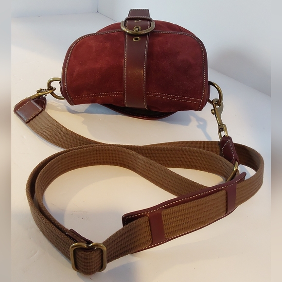 Coach Rust Brown Suede Crossbody Bag - Picture 9 of 16